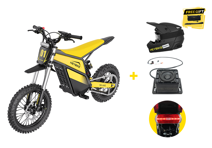 Heybike Electric Dirt Bike Ride-Ready Bundle