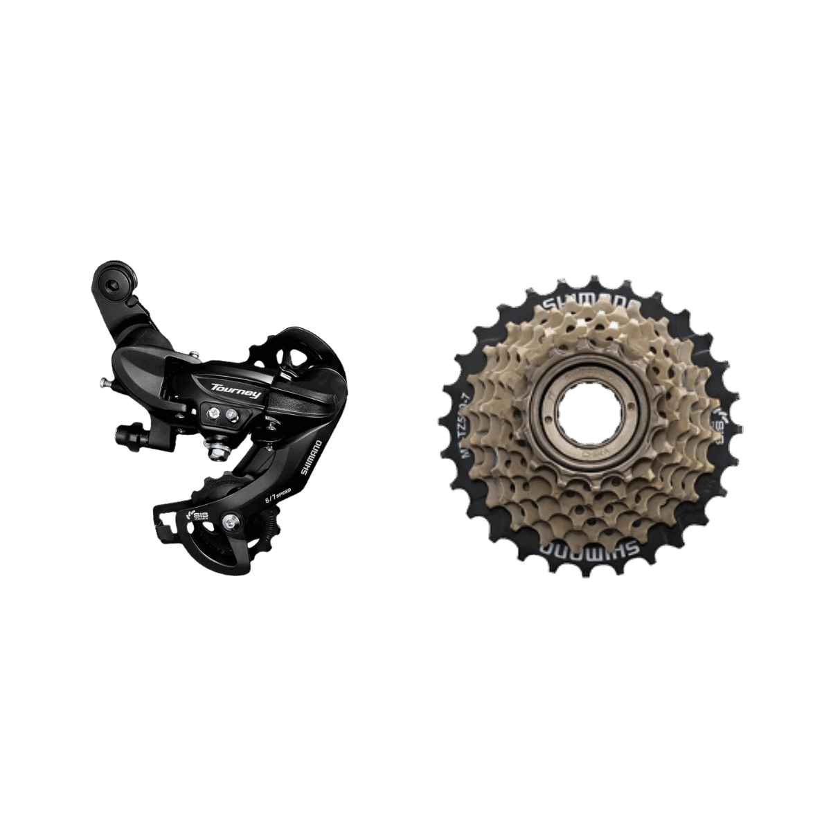 Freego eBike Shimano 7-Speed Drivetrain Kit with Rear Derailleur & Freewheel