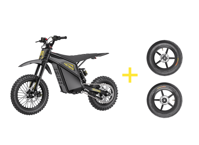 Heybike E-Dirt Bike + Supermoto Tire Set