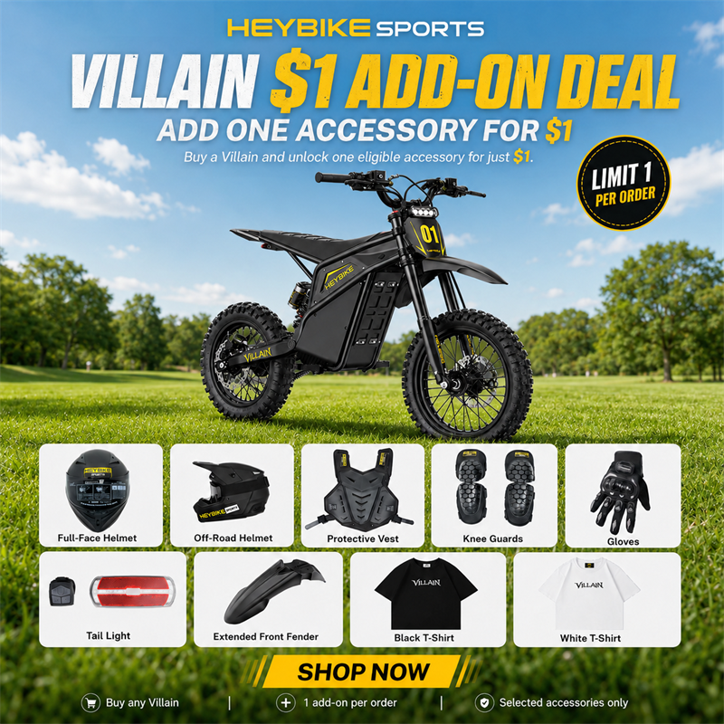 Heybike Electric Dirt Bike $1 Gear Deal