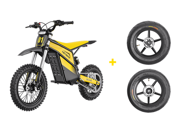Heybike E-Dirt Bike + Supermoto Tire Set