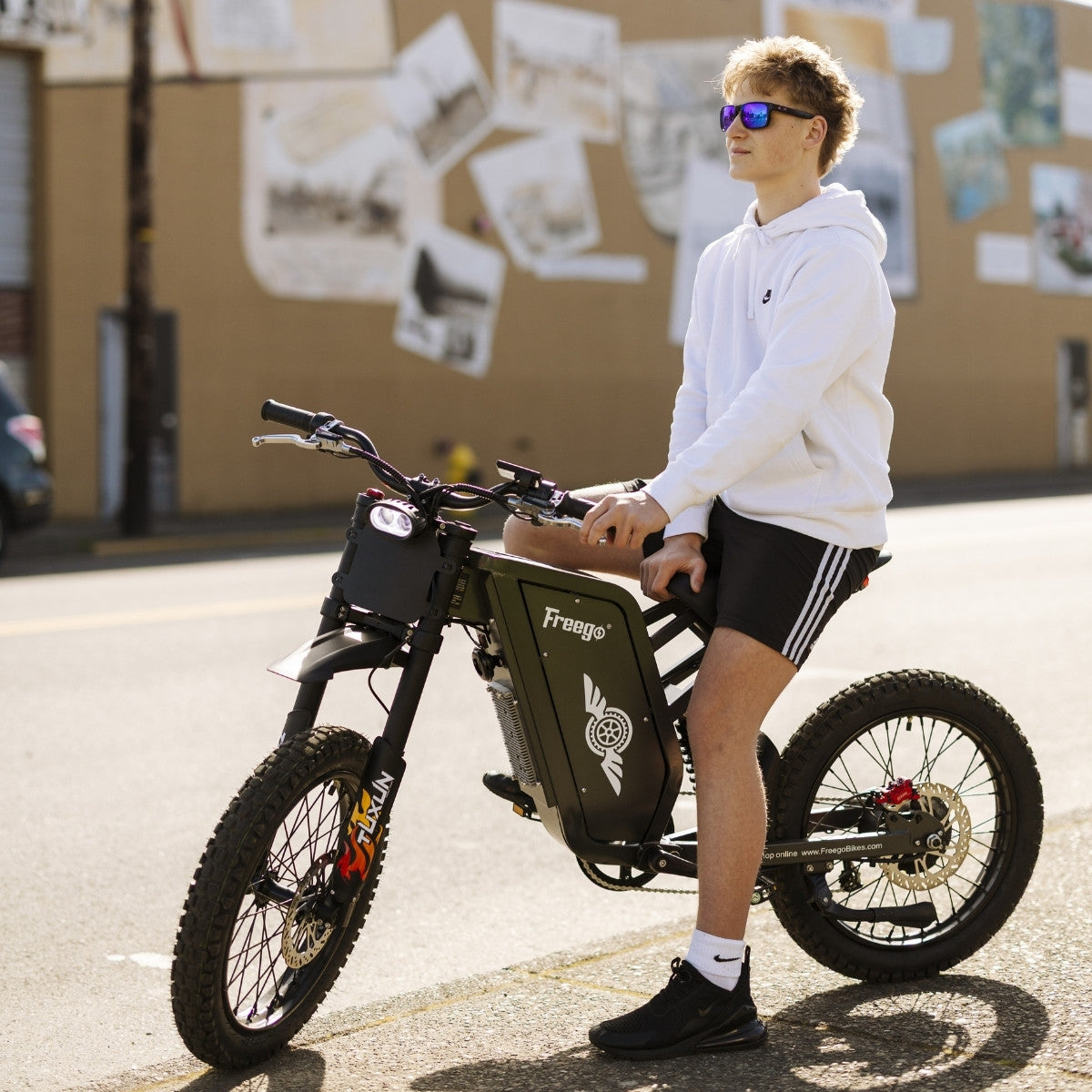Freego X1 Series Agile All-Terrain Electric Dirt Bikes with Pedals